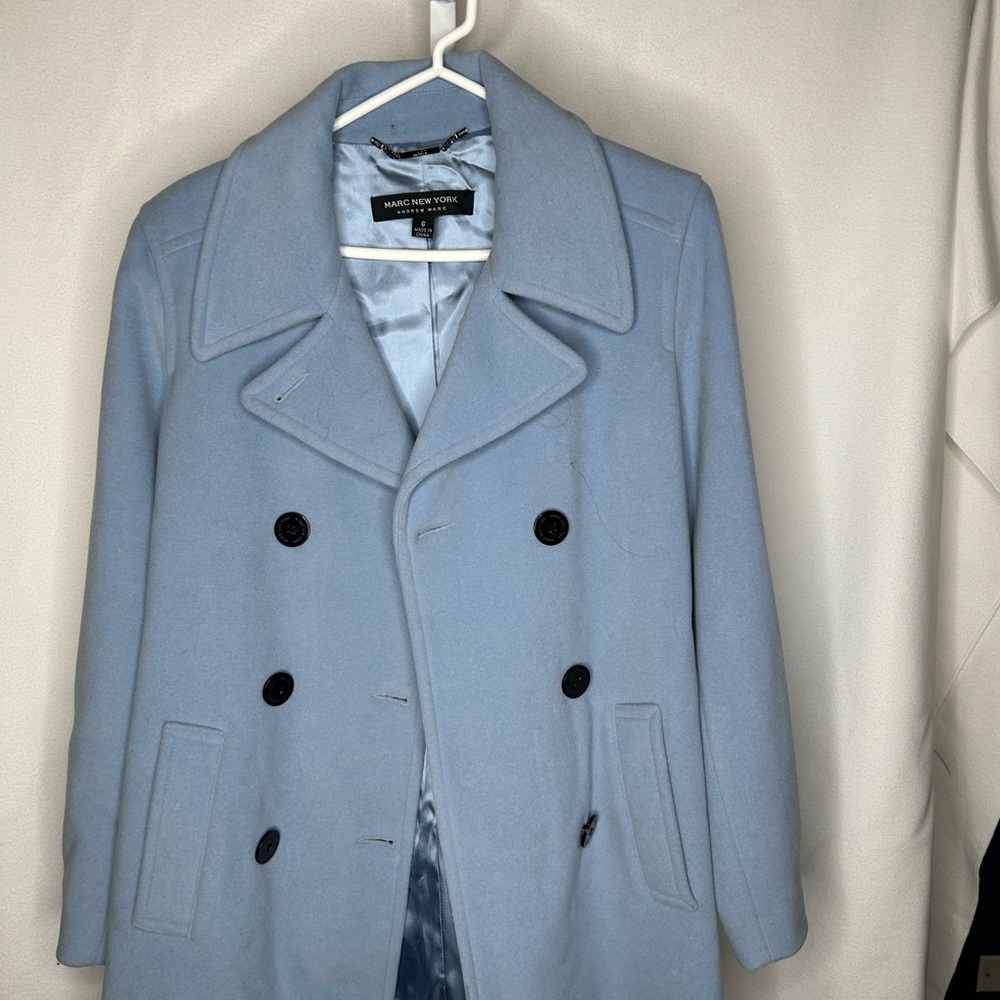 Marc New York Women's Light Blue Peacoat